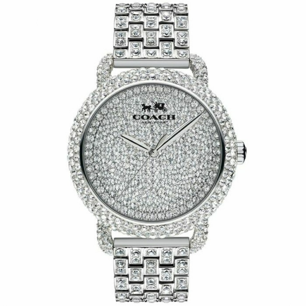 COACH Womens Crystal Accent Stainless Steel